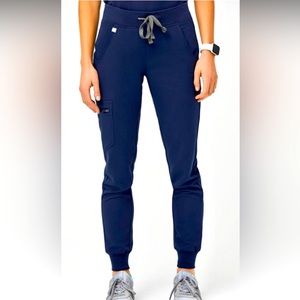 Figs Zamora jogger scrub pants small petite NAVY BLUE